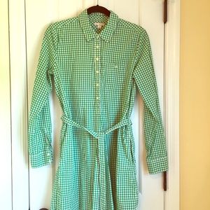 GAP | Green Checkered Shirt Dress